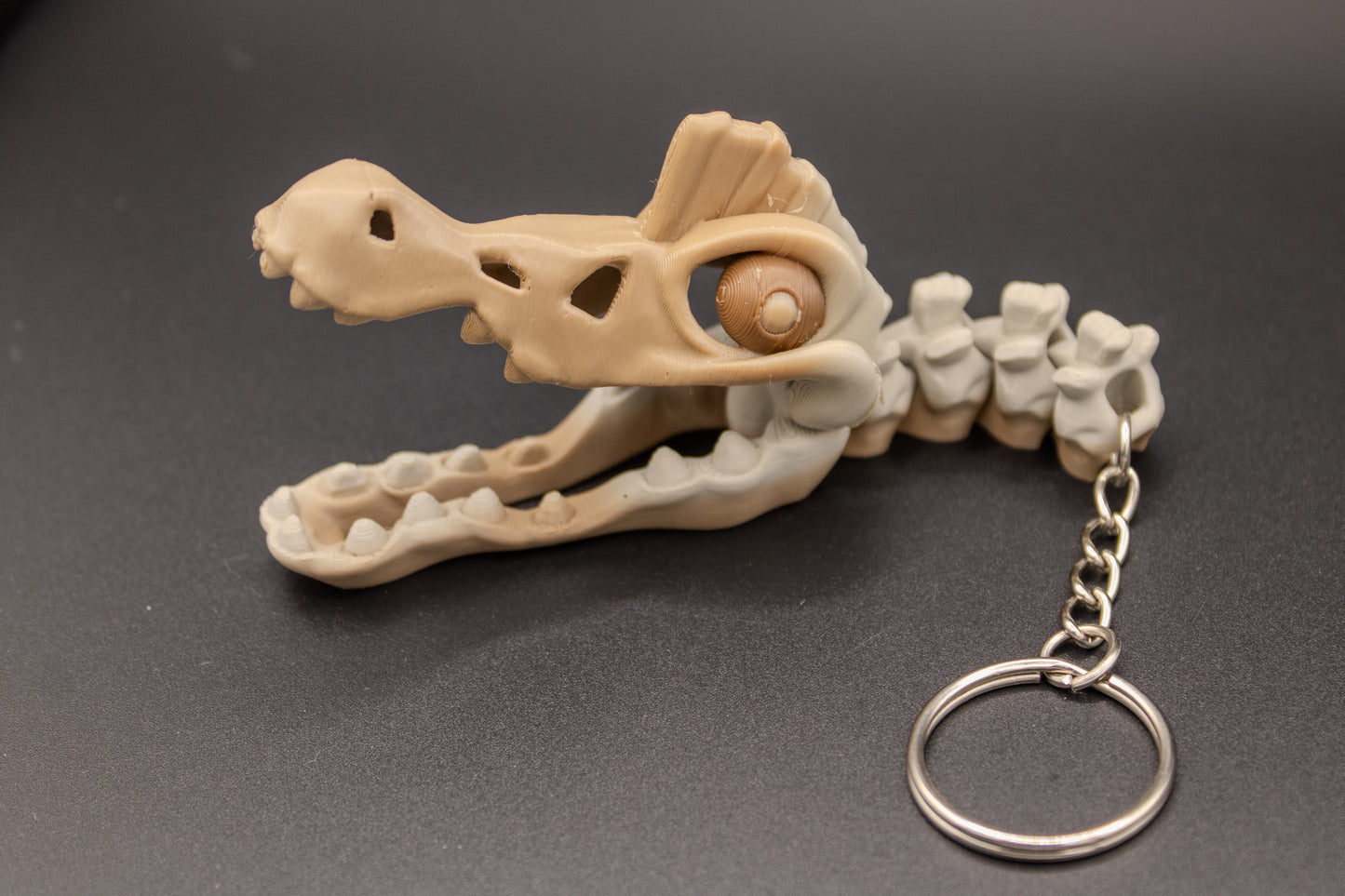 Skeleton Dino Keychain